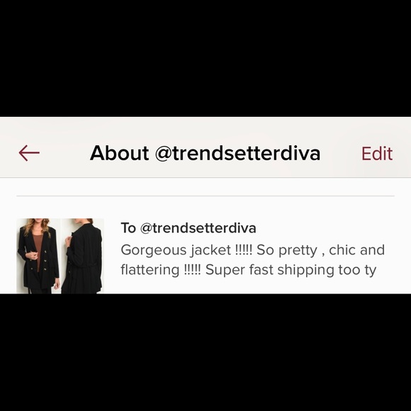 BLACK BELTED & BUTTON CLOSURE JACKET - Picture 5 of 8